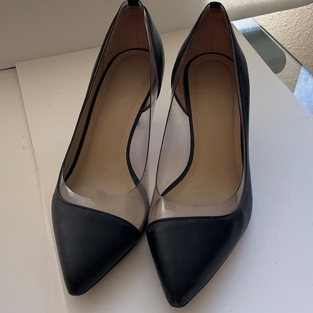 Maje Black and Clear Heels